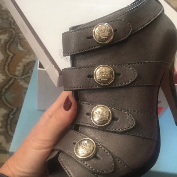 Amazing Metallic Gray Coach Bootie - Picture 4 of 8